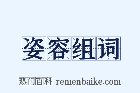 姿容组词是什么意思的图片